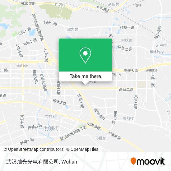 武汉灿光光电有限公司 map