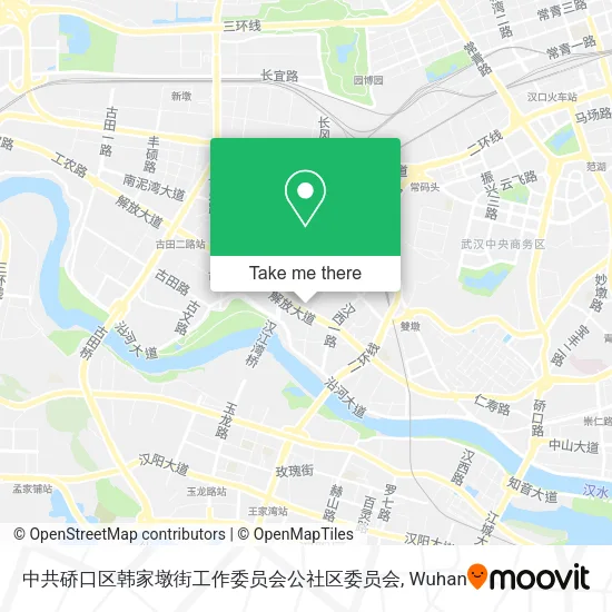 中共硚口区韩家墩街工作委员会公社区委员会 map