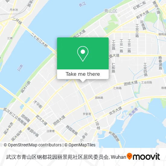 武汉市青山区钢都花园丽景苑社区居民委员会 map