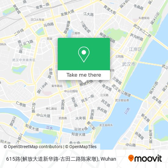 615路(解放大道新华路-古田二路陈家墩) map