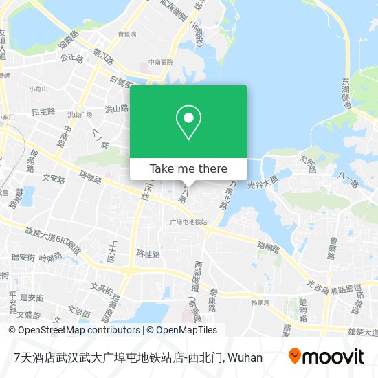 7天酒店武汉武大广埠屯地铁站店-西北门 map