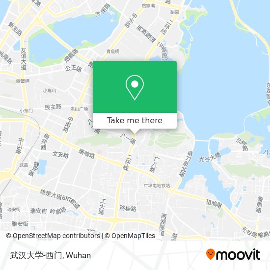 武汉大学-西门 map