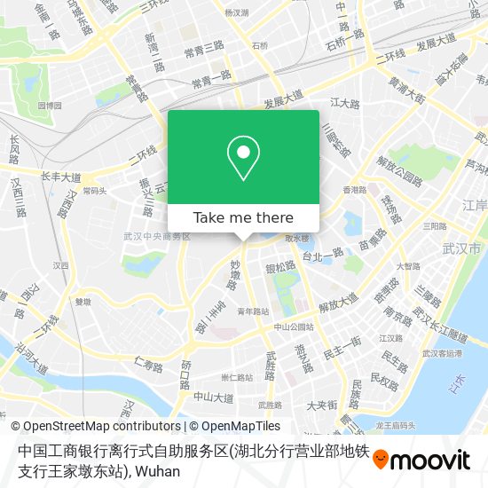 中国工商银行离行式自助服务区(湖北分行营业部地铁支行王家墩东站) map
