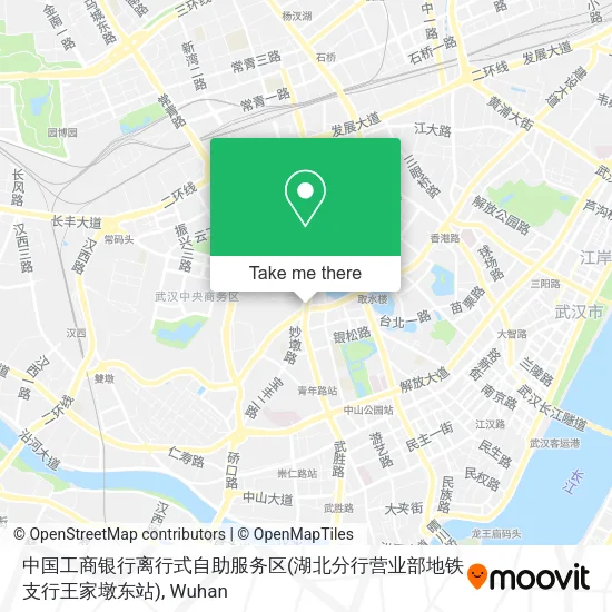 中国工商银行离行式自助服务区(湖北分行营业部地铁支行王家墩东站) map