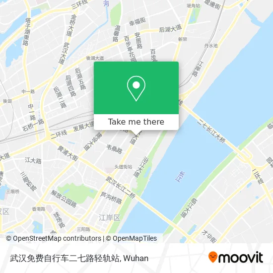 武汉免费自行车二七路轻轨站 map