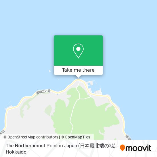 The Northernmost Point in Japan (日本最北端の地) map