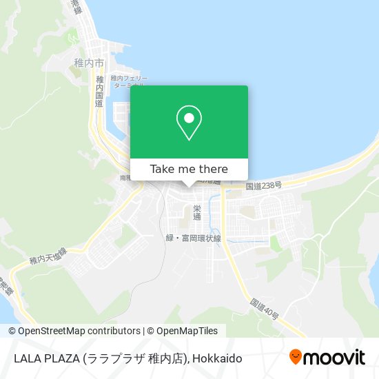 LALA PLAZA (ララプラザ 稚内店) map