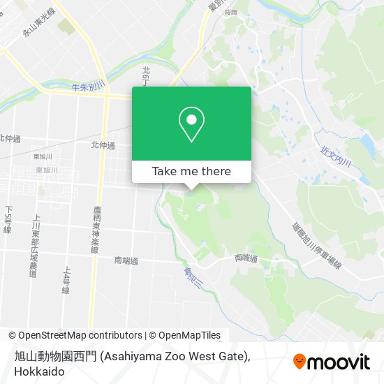 旭山動物園西門 (Asahiyama Zoo West Gate) map