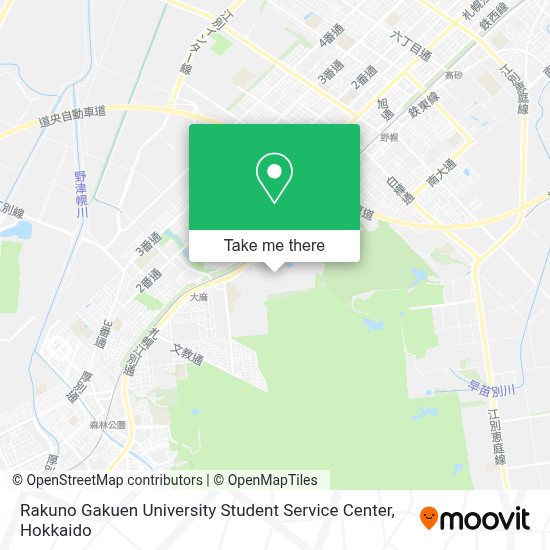 How To Get To 酪農学園大学 学生サービスセンター In 江別市 By Bus Moovit