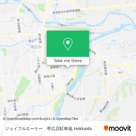 ジョイフルエーケー　帯広店駐車場 map