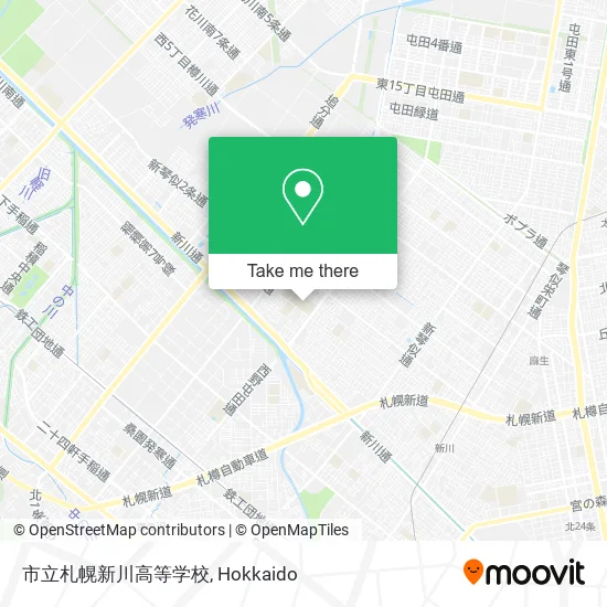 市立札幌新川高等学校 map
