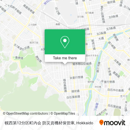 幌西第12分区町内会 防災資機材保管庫 map