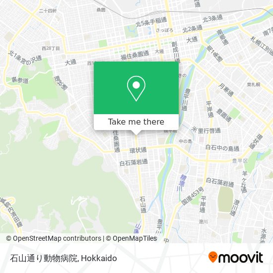 石山通り動物病院 map