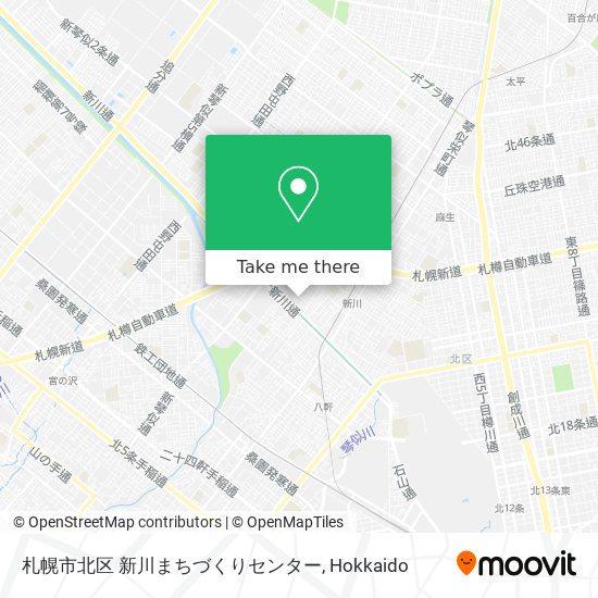 札幌市北区 新川まちづくりセンター map