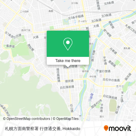 札幌方面南警察署 行啓通交番 map
