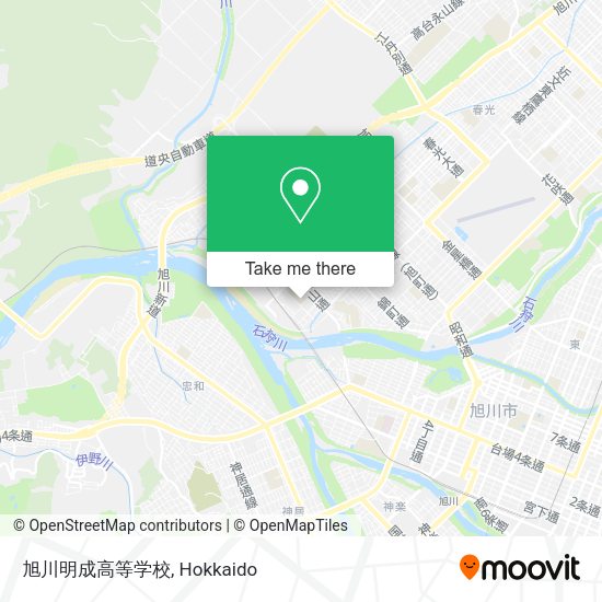 旭川明成高等学校 map