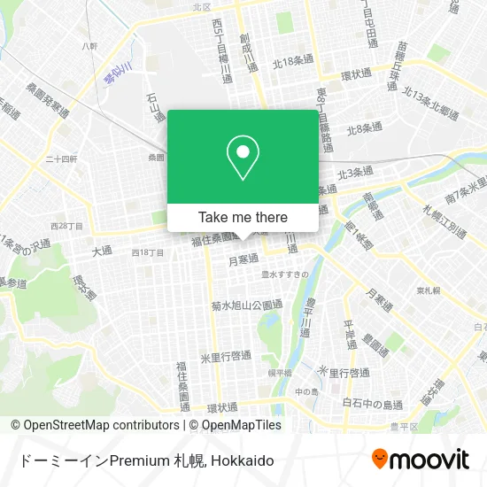 Dormy Inn Premium Sapporo map
