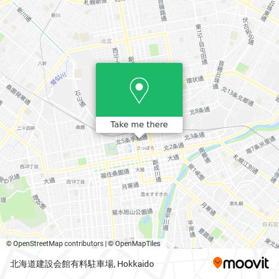 北海道建設会館有料駐車場 map