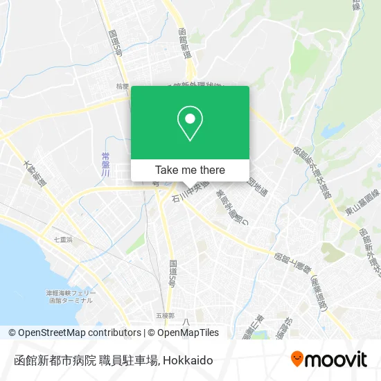 函館新都市病院 職員駐車場 map