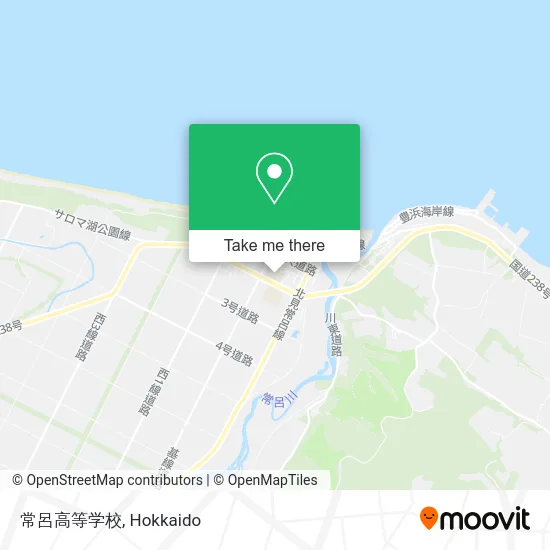 常呂高等学校 map