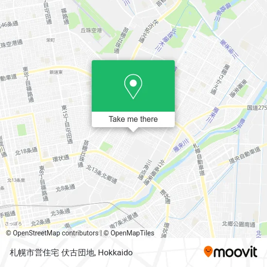 札幌市営住宅 伏古団地 map