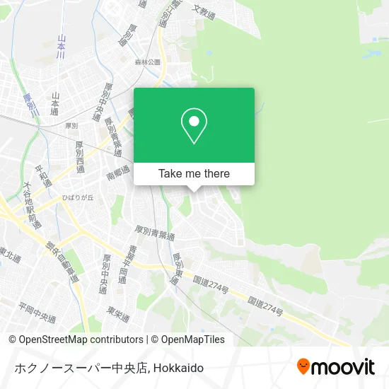 ホクノースーパー中央店 map