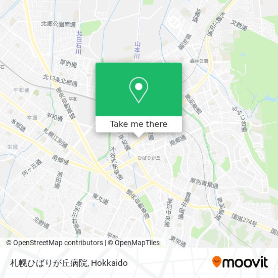 札幌ひばりが丘病院 map