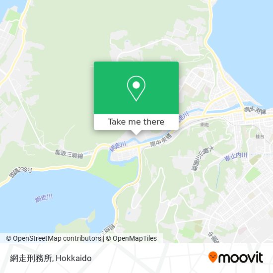 網走刑務所 map