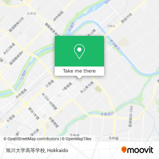 旭川大学高等学校 map