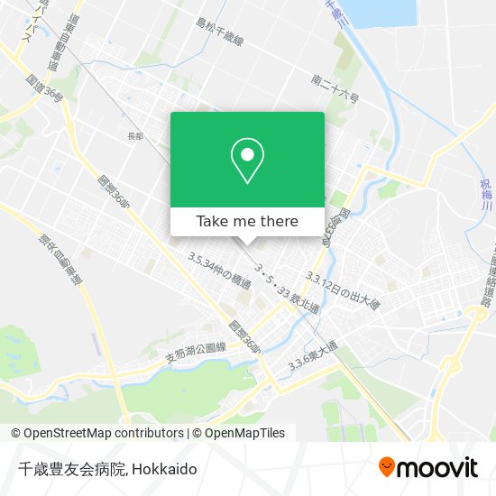 千歳豊友会病院 map