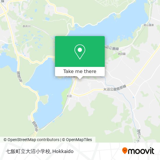 七飯町立大沼小学校 map