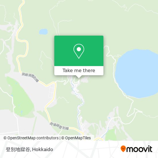 登別地獄谷 map