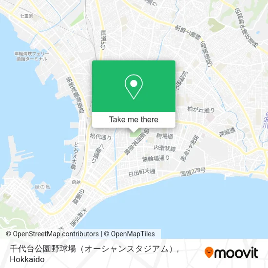 Chiyodai Park Baseball Stadium (Ocean Stadium) map