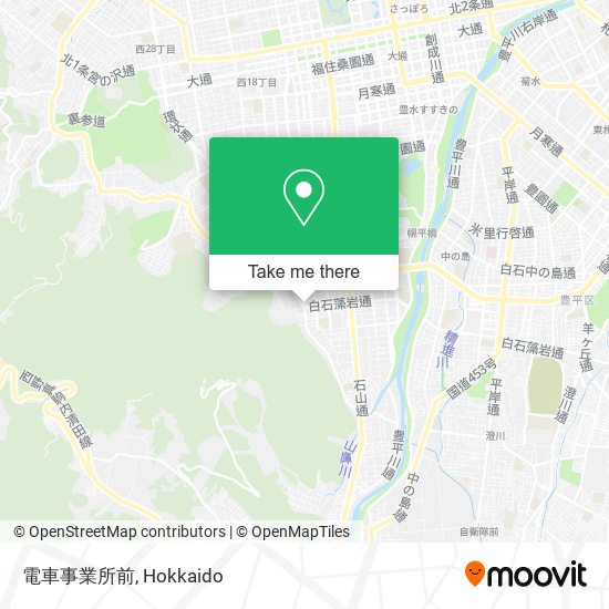 電車事業所前 map