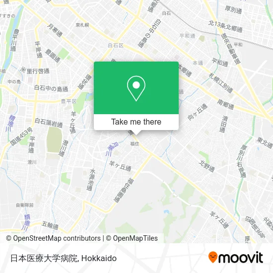 日本医療大学病院 map