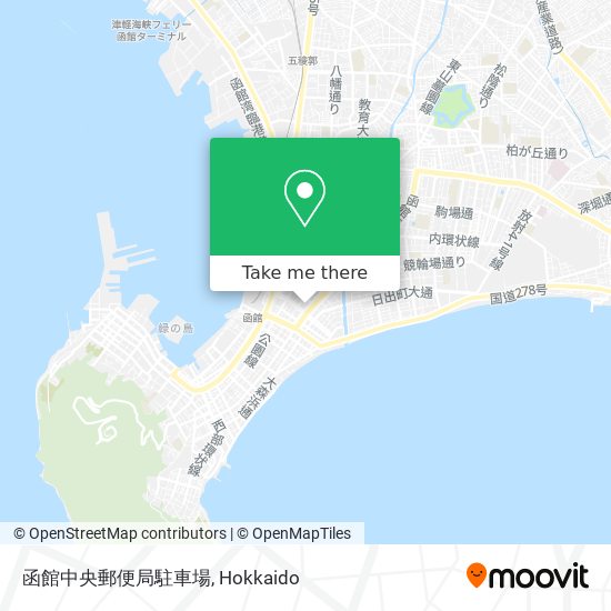 函館中央郵便局駐車場 map