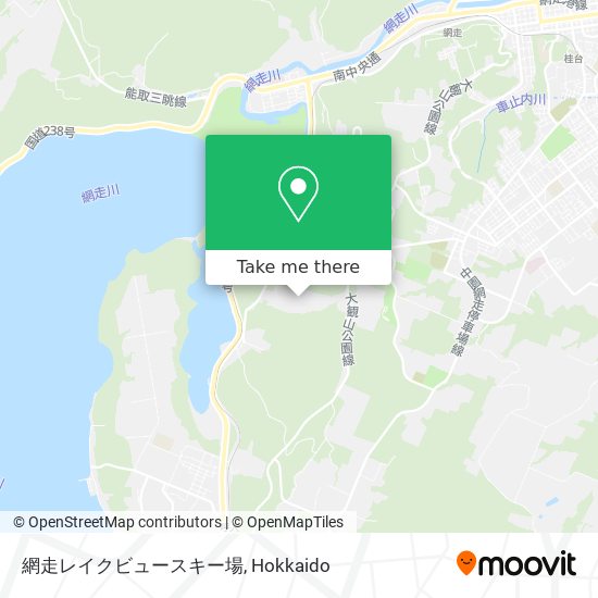 網走レイクビュースキー場 map