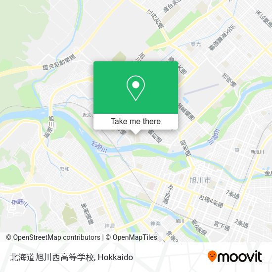 北海道旭川西高等学校 map