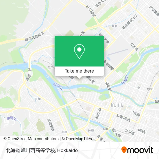 北海道旭川西高等学校 map