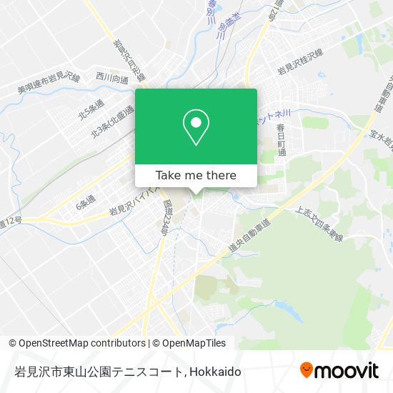 岩見沢市東山公園テニスコート map
