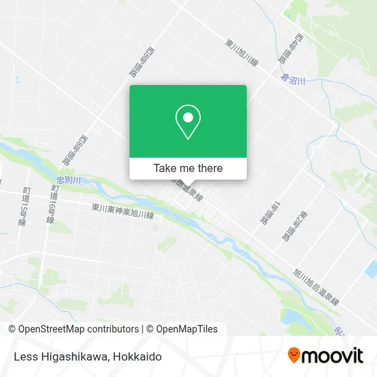 Less Higashikawa map