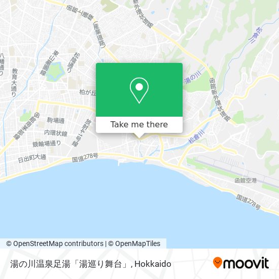 湯の川温泉足湯「湯巡り舞台」 map