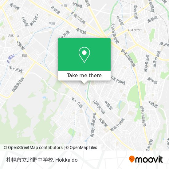 札幌市立北野中学校 map