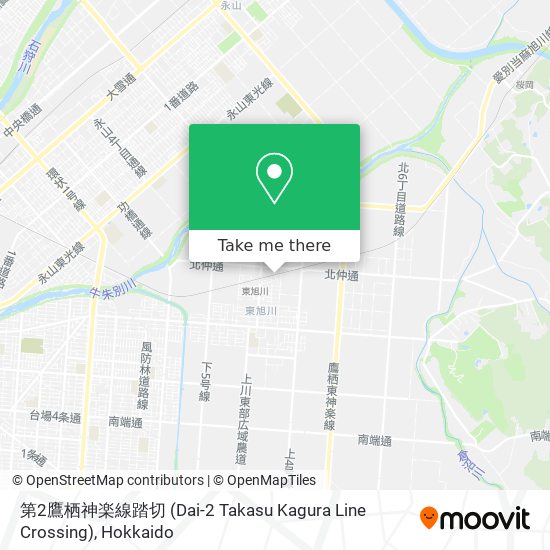 第2鷹栖神楽線踏切 (Dai-2 Takasu Kagura Line Crossing) map