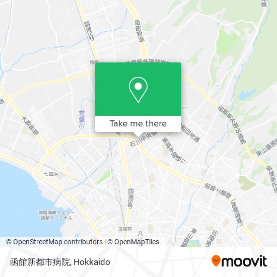 函館新都市病院 map