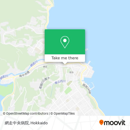 網走中央病院 map