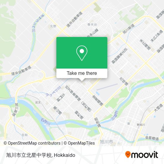 旭川市立北星中学校 map