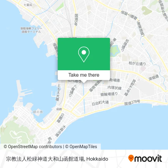 Religious Corporation Matsuroku Shinto Yamato Mountain Hakodate Dojo map