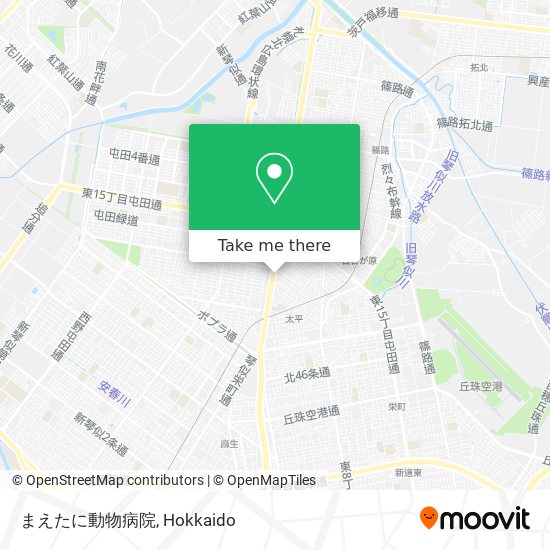 まえたに動物病院 map