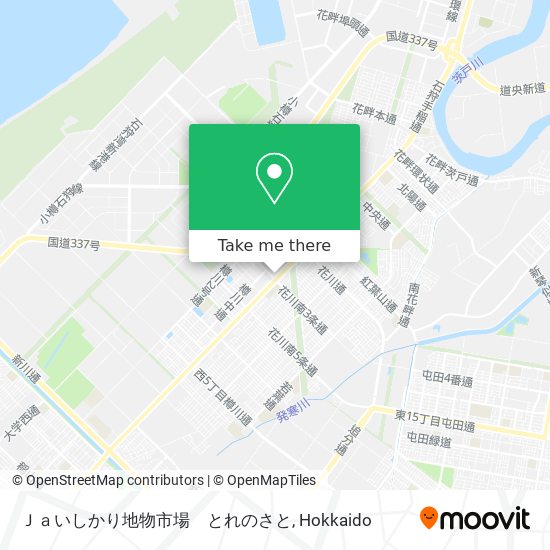 Ｊａいしかり地物市場　とれのさと map